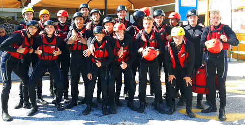 Startklar fürs Rafting.